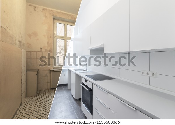 new\
kitchen before and after renovation - white\
kitchen