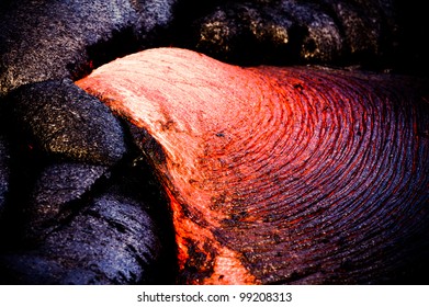 New Lava Flow At Hawaii Volcano National Park