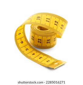 New measuring tape isolated on white background