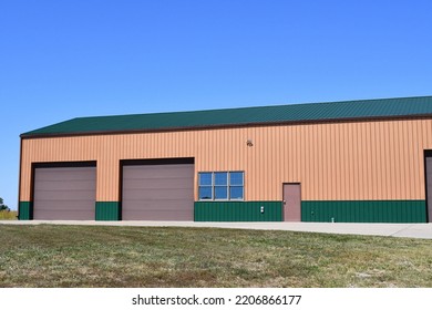 New Metal Building With Garage Doors