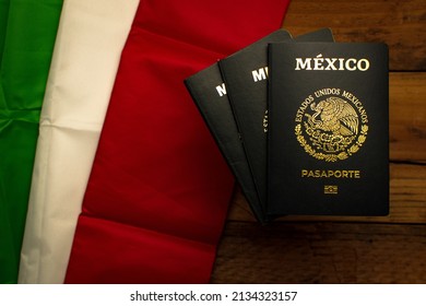 New Mexican Passports Flat Lay Mexican Stock Photo 2134323157