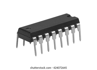 New Microchip Isolated On A White Background