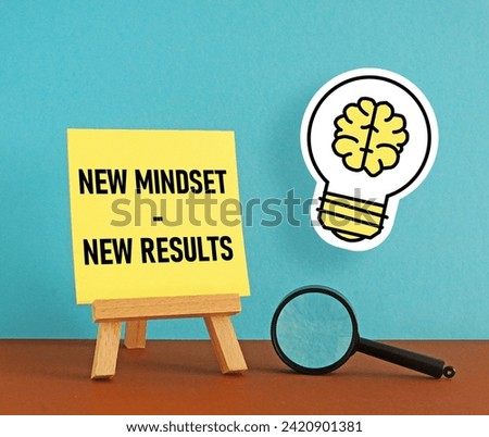 New mindset new results is shown using a text