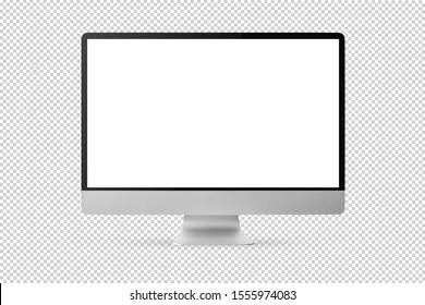 new model of computer display isolated with clipping path on transparent background