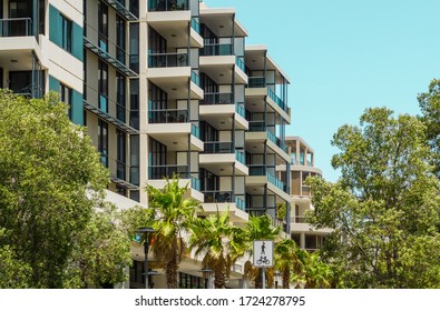 New, Modern Apartment Buildings in Waterloo, Sydney, NSW, Australia. - Shutterstock ID 1724278795