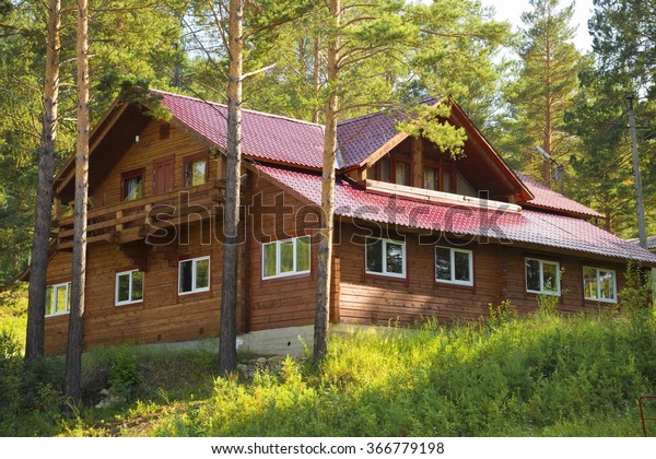 New Modern Beautiful Wooden House Woods Stock Photo Edit Now