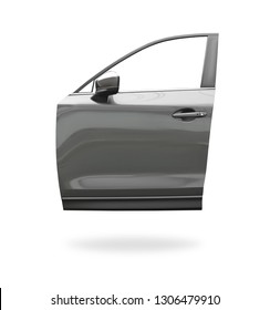 New modern car door on white background 
