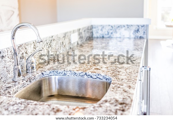 New Modern Faucet Kitchen Sink Closeup Stock Photo Edit Now