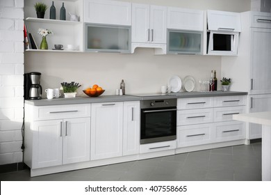 New modern kitchen interior - Shutterstock ID 407558665