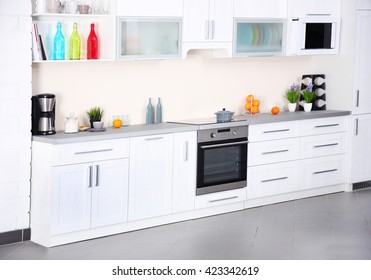 New Modern Kitchen Interior Stock Photo (Edit Now) 579690727