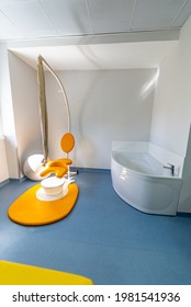 New Modern Maternity Hospital Ward. Health Care Baby Ward Interior.