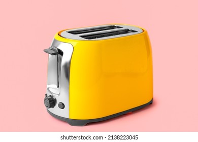 New Modern Toaster On Pink Background