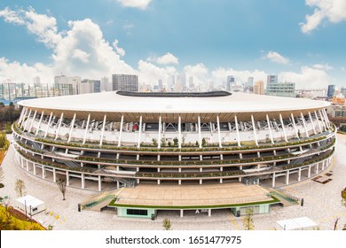 New National Stadium Under Construction For Tokyo Olympic 2020, TOKYO, JAPAN - 26 January 2020