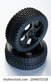 New Offroad Rc Car Tire Isolated On White Studio Background