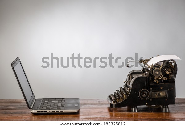 New and old typing\
machines