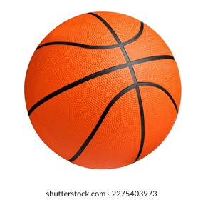 Nuevo baloncesto anaranjado aislado en blanco