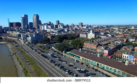 New Orleans, Aerial View On A Beautiful Sunny Day.