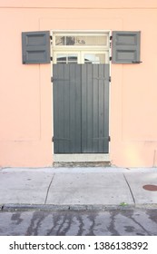 New Orleans City Doorway, Colorful Street Scene, Urban, Worn