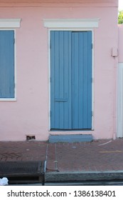 New Orleans City Doorway, Colorful Street Scene, Urban, Worn