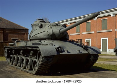 New Orleans - 
December 19, 2019:
M47 Patton Tank On Display At Louisiana Nationl Guard's Jackson Barracks