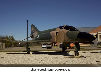 New Orleans - December 19, 2019: Phantom F-4 Fighter Jet At Louisiana National Guard Jackson Barracks