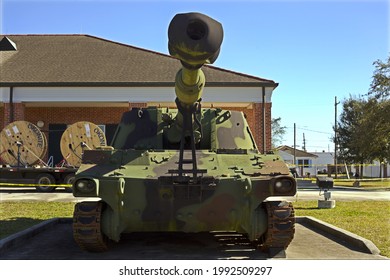 New Orleans - 
December 19,2019:
M109 155mm Caliber Self-propelled Howitzer At 
Louisiana National Guard Jackson Barracks