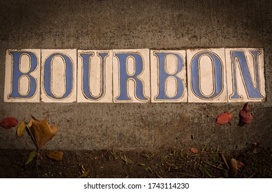 New Orleans - December 24, 2019:
Bourbon Street Sidewalk Tiles