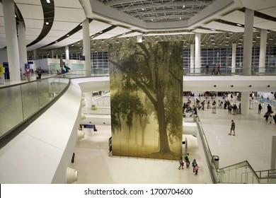 New Orleans - December 28, 2019: Louis Armstrong New Orleans International Airport Terminal