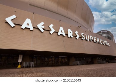 New Orleans - December 29, 2021: Caesars Superdome Signage