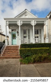 New Orleans - December 29, 2021: 
Vintage Shotgun Style House In Uptown New Orleans