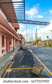 New Orleans East, Louisiana/USA - 2/28/2017: Damage Done To Chef Highway Businesses After Tornado.