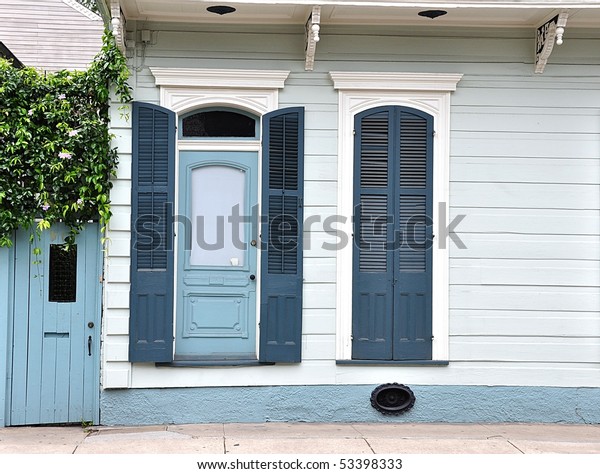 New Orleans French Quarter Style Architecture Stock Photo