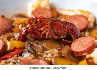 New Orleans Jambalaya Cajun Food Crawfish And Sausage Stew