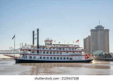 New Orleans, LA - Circa January 2022: The Historic Paddle Boat Which Leaves From The French Quarter Daily.