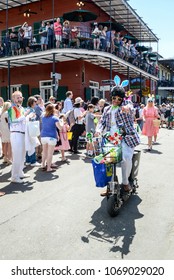 New Orleans, LA / USA - April 1, 2018: The Krewe Of Rolling Elvi Participates In The Chris Owens Easter Parade In New Orleans, LA. 