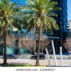 New Orleans, LA, USA - APRIL 3,  2022: DXC Technology Office Building On Poydras Street