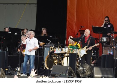 New Orleans, LA USA - April 30, 2022 -   Pete Townsend and Roger Daltry of The Who performs at the 2022 New Orleans Jazz and Heritage Festival.