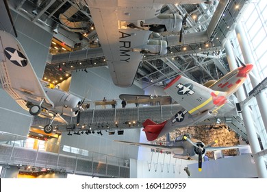 New Orleans, LA / USA - December 31 2019: The World War II Museum in New Orleans greets visitors