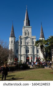 New Orleans, LA / USA - December 31 2019: The Sights And Sounds Of New Orleans Enthrall Tourists To The Bayou City