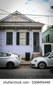 New Orleans, LA / USA - March 16, 2018: A Shotgun House In New Orleans, LA.