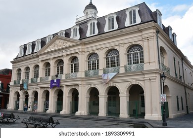 New Orleans, LA, USA - October 9, 2018: The Cabildo, Which Formerly Was The Seat Of The City's Spanish Colonial City Hall And Is Now The Louisiana State Museum Cabildo.