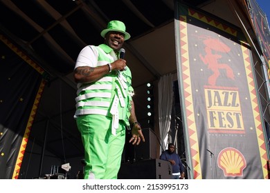 New Orleans, LA USA - Rap Legend Busta Rhymes Performs At The 2022 New Orleans Jazz And Heritage Festival.