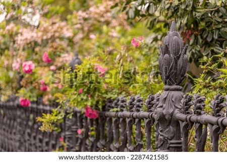 In New Orleans, Louisiana, close up of the corn stalk fence at a home in the Garden District.