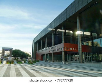 NEW ORLEANS, LOUISIANA: DECEMBER 2016: Side View Of The Ernest N. Morial Convention Center Heading To The Outlet Collection Riverwalk In New Orleans, Louisiana.