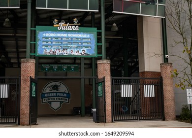 New Orleans, Louisiana - February 10, 2020: Turchin NCAA Baseball Stadium On The Tulane University Campus