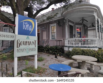 New Orleans, Louisiana - February 7, 2020: Cafe Luna Coffee Shop Exterior