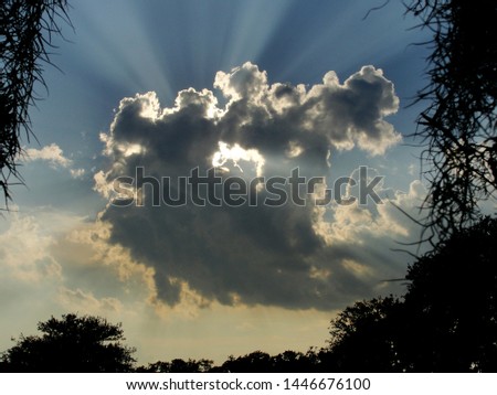 Similar – Image, Stock Photo Strahlemann 5000 Clouds