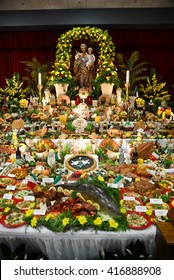 New Orleans, Louisiana March 18, 2016: St. Joseph Altar