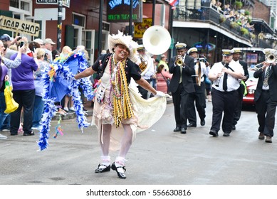 New Orleans, Louisiana - March 27th, 2016 - Second Line Parade In New Orleans, Louisiana.