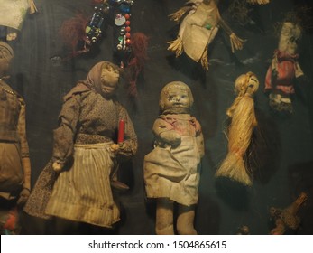 New Orleans, Louisiana / USA - August 6th, 2019: Voodoo Dolls In New Orleans Historic Voodoo Museum